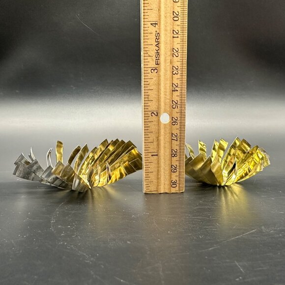 Vintage Christmas Ornaments Mid Century Atomic Starburst Handmade Aluminum - Picture 11 of 11